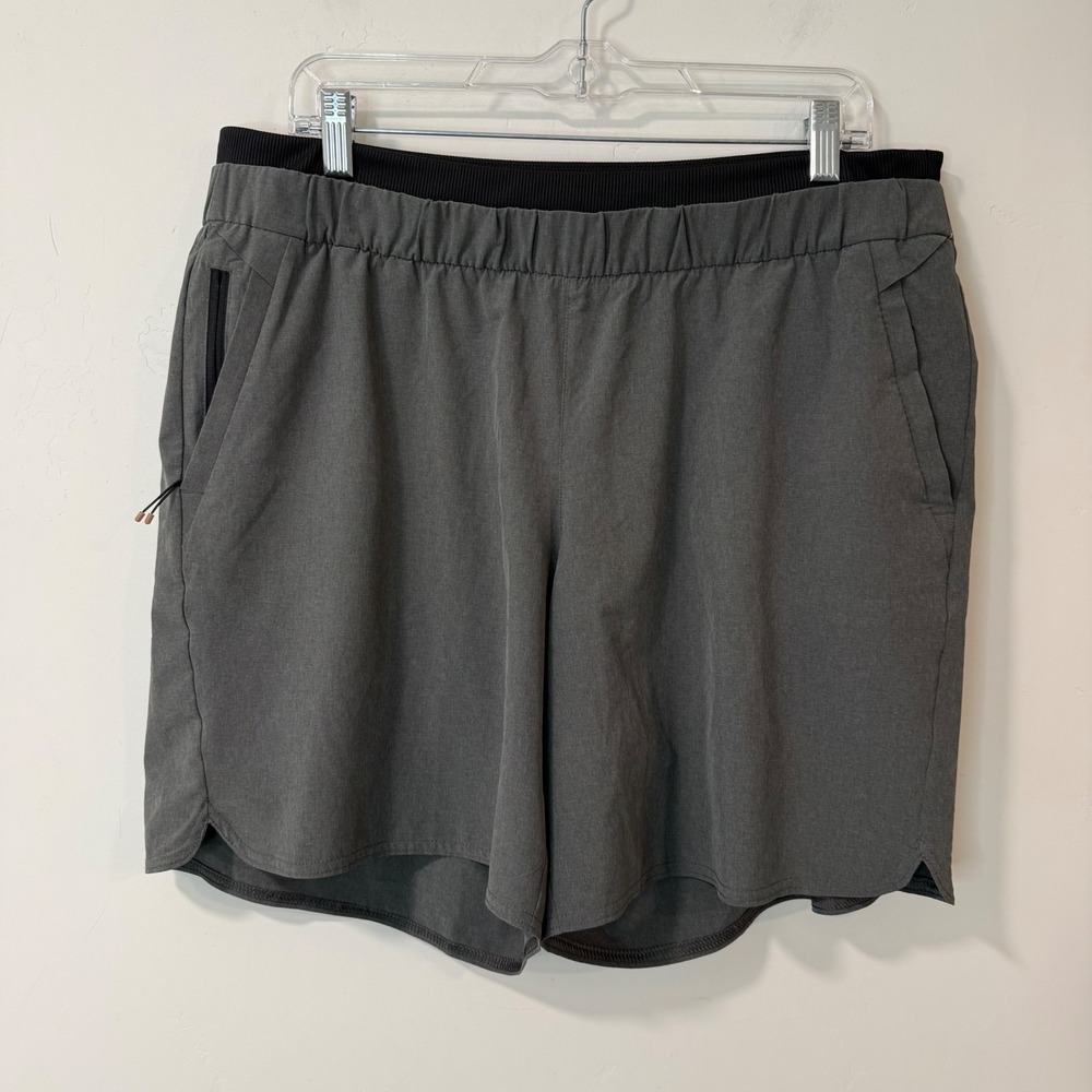 REI Co-op Womens Active Pursuits Shorts XL Gray Stretch Hiking Lined 141051